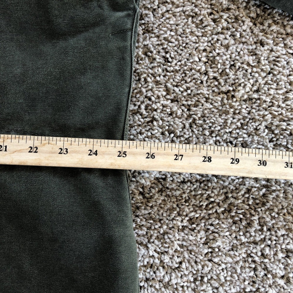 Carhartt Olive Green Canvas Barn Coat with Brown Corduroy Collar - Picture 8 of 12